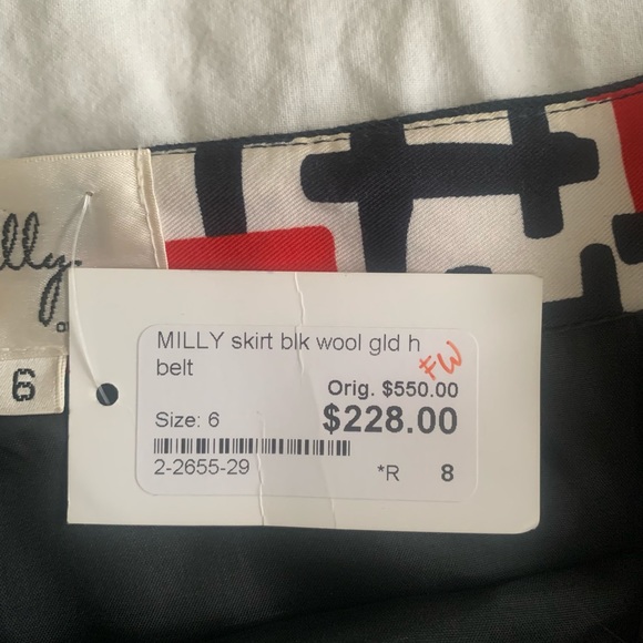 Milly black wool blend skirt - Picture 4 of 7